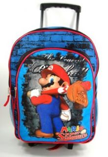 Nintendo Super Mario Rolling Backpack Full Size   Super Sluggers Baseball Clothing