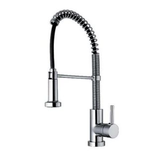Whitehaus Jem Collection Single Handle Commercial Pull Down Sprayer Kitchen Faucet in Polished Chrome WH2070079 C