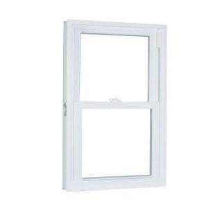 American Craftsman 70 Series Double Hung Buck PRO Vinyl Windows, 28 in. x 66 in., White, LowE3 Insulated Glass, Argon Gas and Screen 70 DH Buck Pro