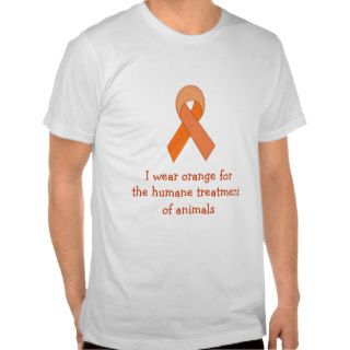 Orange ribbon symbol to support your cause t shirt