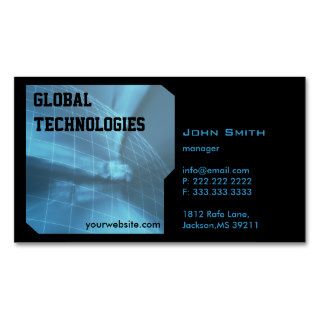 Hi tech Digital Earth Technologies business card