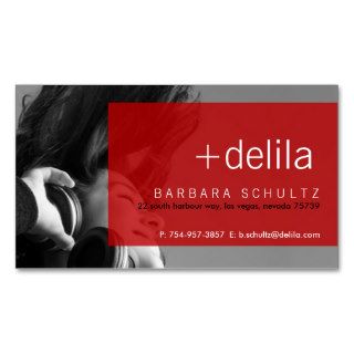 Delila's Face [red] Business Cards