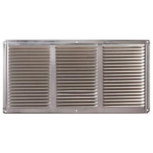 Master Flow 16 in. x 8 in. Aluminum Under Eave Soffit Vent in Mill EAC16X8