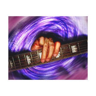 Purple Vortex Guitar Grip Gallery Wrapped Canvas