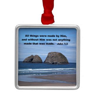 John 13 All things were made by HimChristmas Ornaments