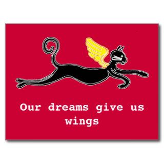 Our dreams give us wings postcard