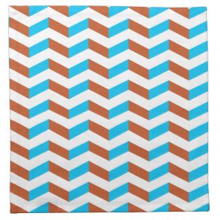 3D blue and red chevron Napkins