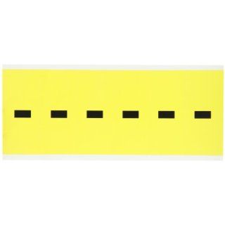 Brady 3450 DSH 3 1/2" Height, 1 1/2" Width, B 498 Repositionable Coated Vinyl Cloth, Black On Yellow Color 34 Series Indoor Symbol Label, Legend "DSH" (6 Lables Per Card) Industrial Warning Signs