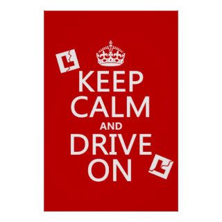 Broken L Plates Keep Calm and Drive On Posters