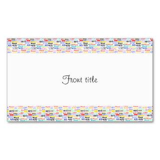 A Thousand Words   1000 Words Background Business Card