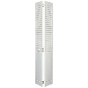 Home Fashion Technologies 2 in. Louver/Panel Primed Solid Wood Interior Bifold Closet Door 1253080200