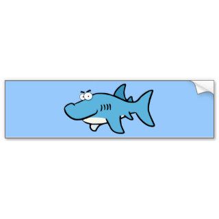 GREAT WHITE BLUE SHARK CARTOON SNEAKY FUNNY SURF S BUMPER STICKERS
