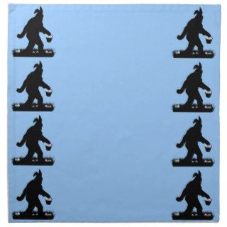 Easter Squatch with Bunny Ears Cloth Napkins