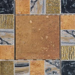 Daltile Terra Antica Rosso 6 in. x 6 in. Porcelain Decorative Corner/Insert Accent Floor and Wall Tile TA0266DECO1PS