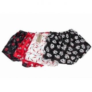   Mens Underwear Patterned Satin Boxers (Pack of 4) (Small (Waist 30 32inch)) (Red/Black/White) at  Mens Clothing store