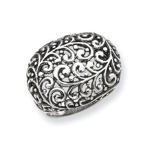 Sterling Silver Antiqued Filigree Fancy Ring Jewelry