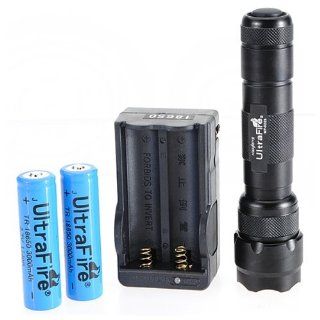 Ultrafire 1000 LM WF 502B CREE XM L T6 5 Mode LED Flashlight Torch (With Batteries and Charger)   Basic Handheld Flashlights  