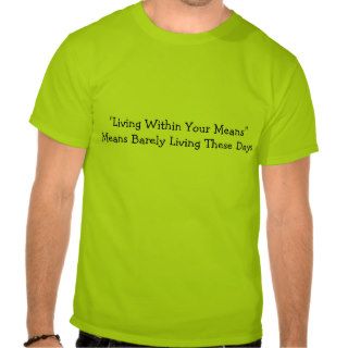 Living Within Your Means Tshirt Tee Shirts T Shirt