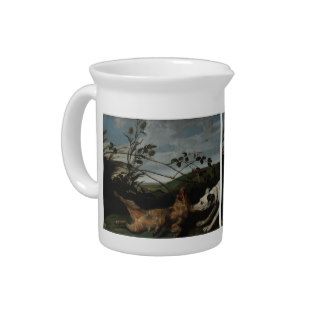 Greyhound Catching a Wild Boar by Frans Snyders Beverage Pitcher