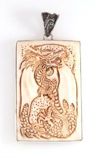 502 Lucky Dragon Pendant / Organic / Silver Jewelry of Bali Jewelry