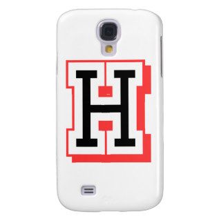 red and black letter H Samsung Galaxy S4 Case