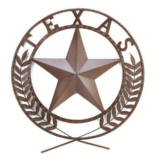 Gifts & Decor Texas Lone Star State Hanging Western Theme Wall Plaque   Metal Texas Star