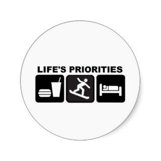 Life's priorities, Snowboarding Stickers