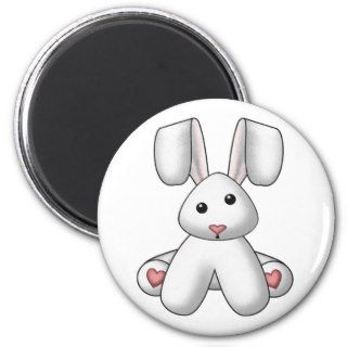 Lura's Stuffed Bunny 2 Fridge Magnet