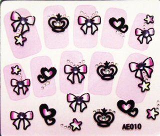 YiMei 3D Nail Art Decal Sticker (Stereoscopic Glittering Nail Sticker Diamond Butterfly Flower)  Beauty