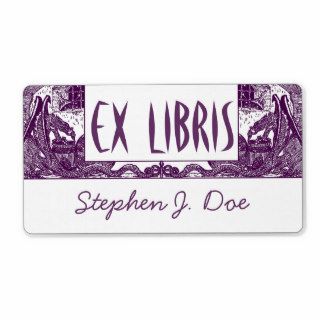 Bookplates Dragons in Dungeon Bookend EX LIBRIS Personalized Shipping Labels