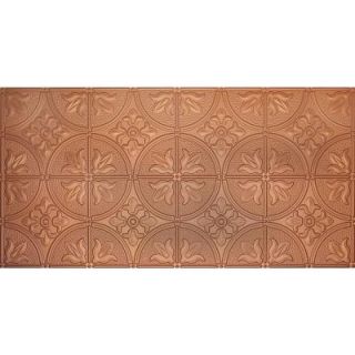 Global Specialty Products Dimensions Faux 2 ft. x 4 ft. Tin Style Ceiling and Wall Tiles in Copper 309 01