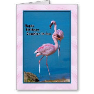 Daughter in law's Birthday Card with Pink Flamingo