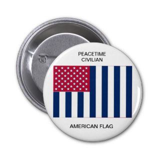 Peacetime Civilian American Flag Pinback Button