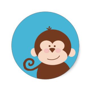 Happy Monkey Stickers
