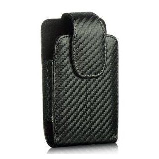 VMG For Nokia Lumia 520 521 Cell Phone Vertical Leather Holster Belt Clip Case Cover   Black Carbon Fiber Design Cell Phones & Accessories