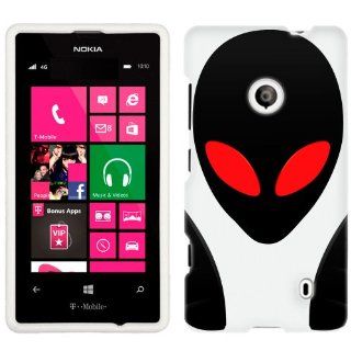 Nokia Lumia 521 UFO Alien Ghost On White Phone Case Cover Cell Phones & Accessories