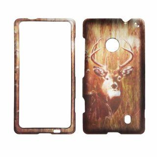 2D Buck Deer Nokia Lumia 521 Case Cover Hard Case Snap on Cases Rubberized Touch Protector Faceplates Cell Phones & Accessories