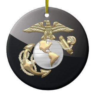 USMC Eagle, Globe & Anchor (EGA) [3D] Christmas Ornaments