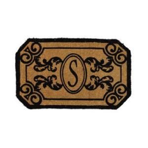 Perfect Home Kingston Rectangle Monogram Mat, 24 in. x 39 in. x 1.5 in. Monogram S DISCONTINUED R2439S