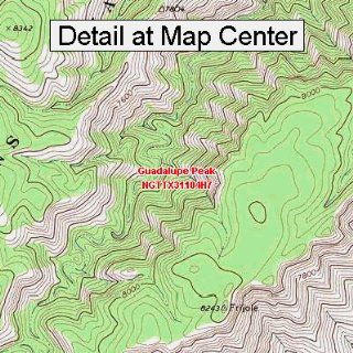 USGS Topographic Quadrangle Map   Guadalupe Peak, Texas (Folded/Waterproof)  Outdoor Recreation Topographic Maps  Sports & Outdoors