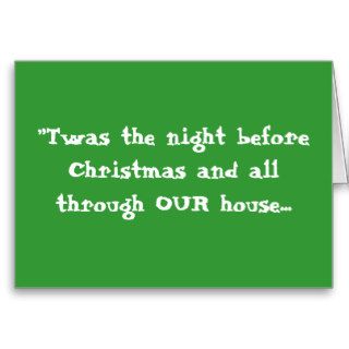 "Twas the night before Christmas  Customized Greeting Cards