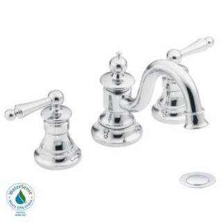 MOEN Waterhill 8 in. Widespread 2 Handle High Arc Bathroom Faucet Trim Kit in Chrome (Valve Not Included) TS418