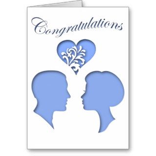 Cutout Effect Proposal Engagement Congratulations Card
