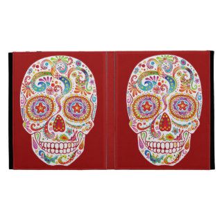 Psychedelic Sugar Skull iPad Case Caseable Folio