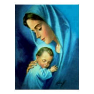 Blessed Virgin Mary and Infant Child Jesus Poster
