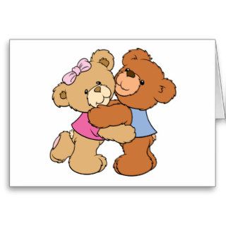 Cute Bear Hug Bears Greeting Card