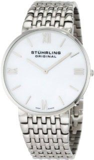 Stuhrling Original Men's 509.33117 Classic Ascot Meydan Concourse Swiss Quartz Mother Of Pearl Dial Stainless Steel Bracelet Watch Stuhrling Original Watches