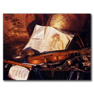 Musical Instruments Painting Gifts Post Card