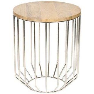 Altra Wire Frame Polished Nickel Accent Table   End Tables