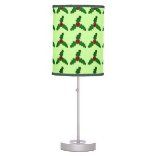 Adorable Christmas Holly twig Desk Lamps